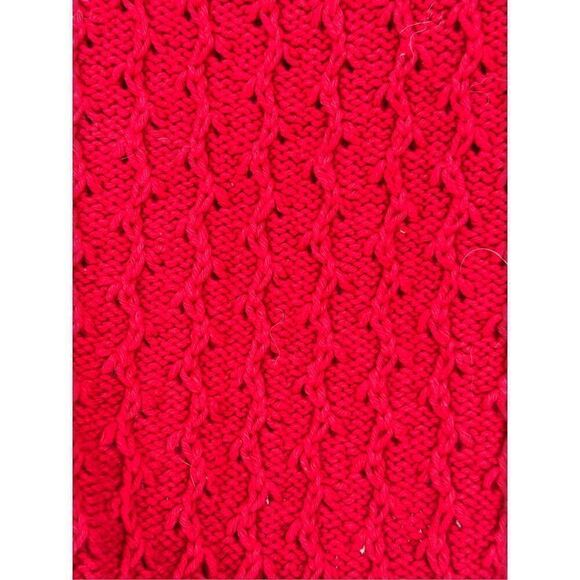 Talbots women’s red cotton/ wool blend sweater size L - Picture 3 of 6